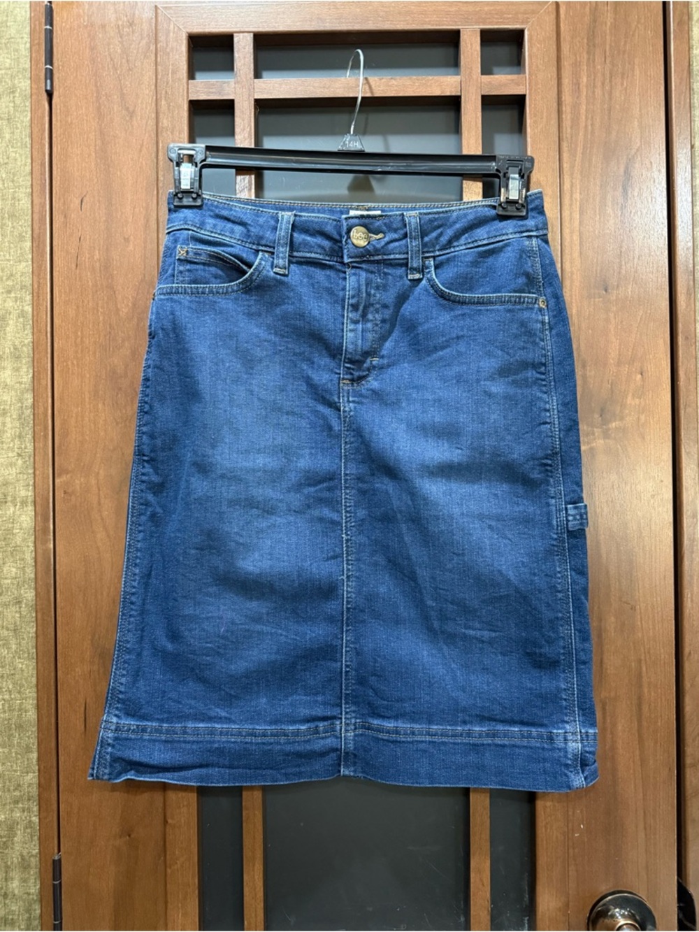 Vintage Lee Denim A-Line Skirt in Deep Blue
